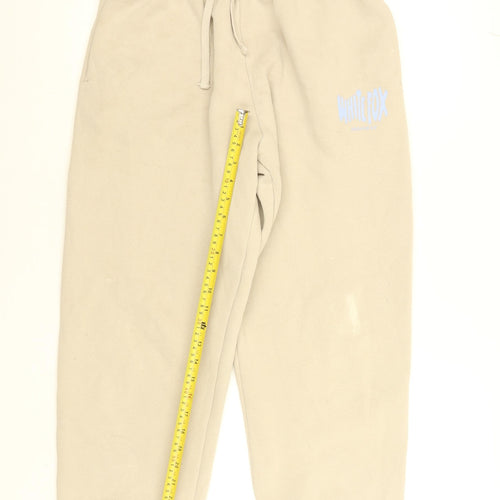 White Fox Women's Beige Sweatpants Jogger M Cotton Blend