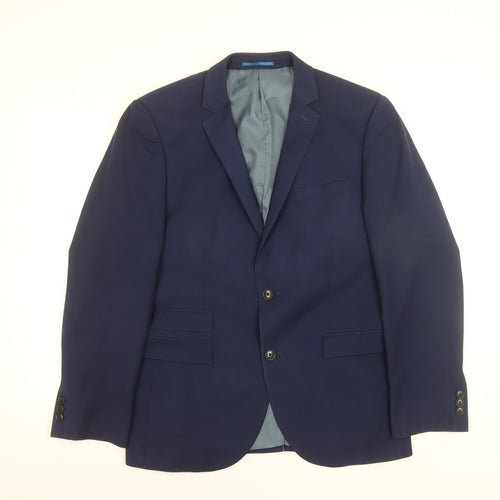 Next Men's Blue 40S Regular Fit Two-Button Suit Jacket