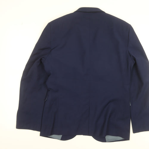Next Men's Blue 40S Regular Fit Two-Button Suit Jacket
