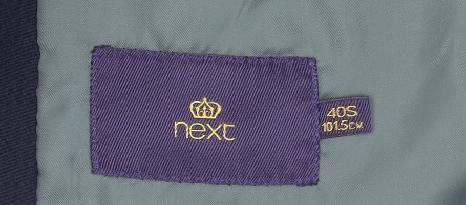 Next Men's Blue 40S Regular Fit Two-Button Suit Jacket