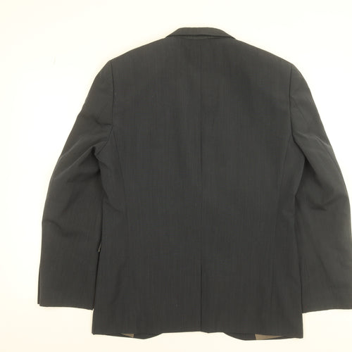Next Men's Grey 40S Wool Blend Single-Breasted Suit Jacket