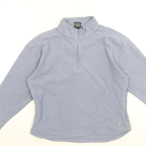 Tiso Women's Blue Microfleece 1/2 Zip Pullover Sweatshirt Size 14