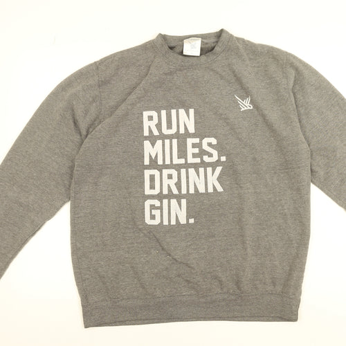 TMR Originals Women's Grey Cotton Blend Pullover Sweatshirt Size 16