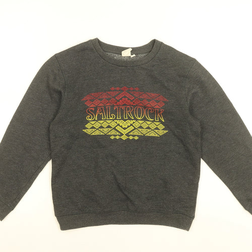 Saltrock Boys Grey Graphic Pullover Sweatshirt 11-12 Years
