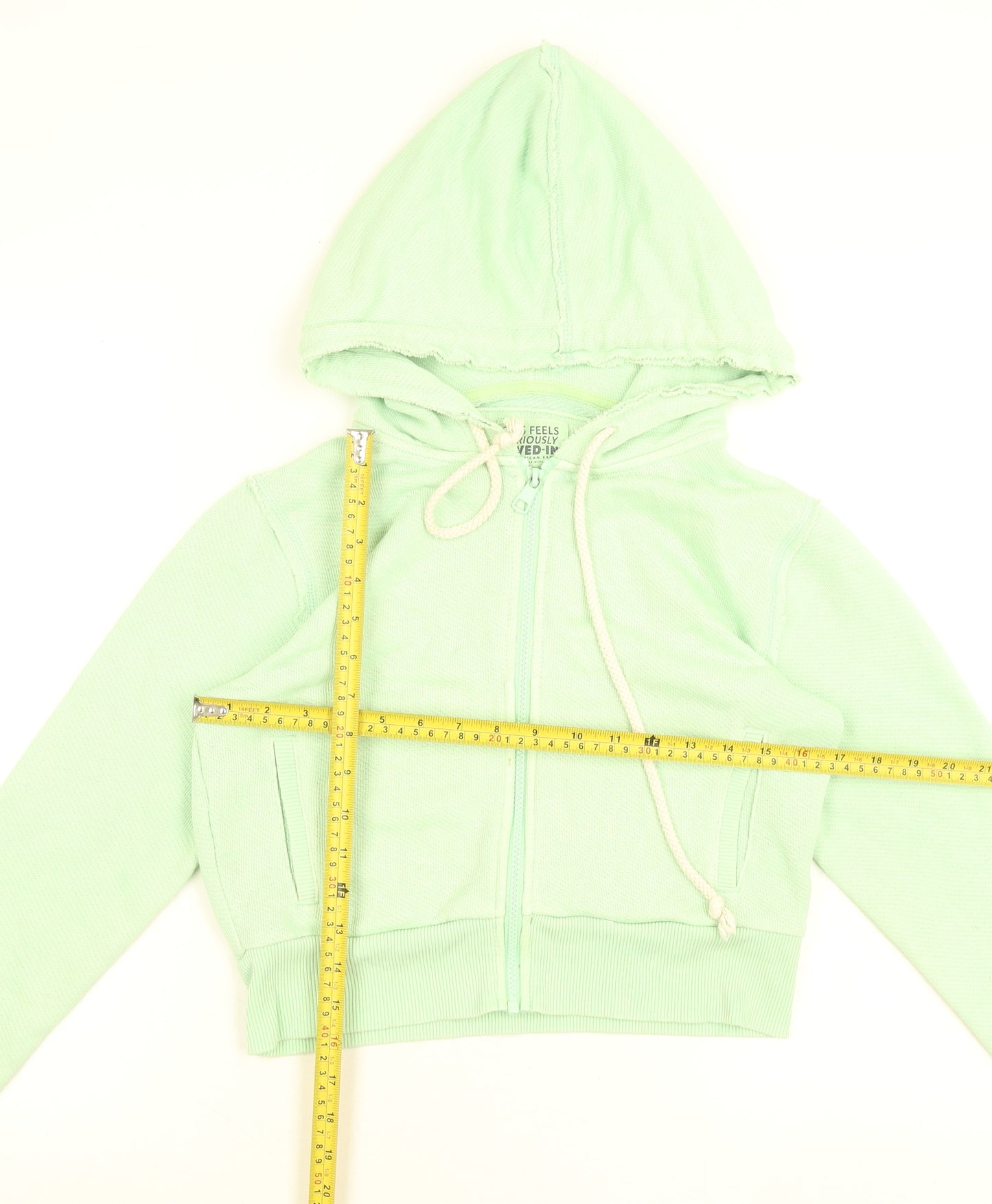 American Eagle Women’s Mint Green Full Zip Hoodie Size Small