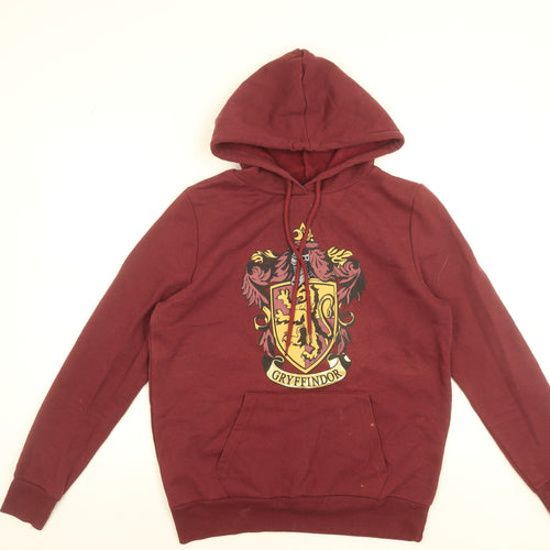 Harry Potter Gryffindor Burgundy Hoodie Women M Pullover Cotton Blend