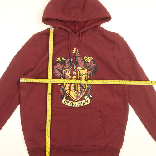 Harry Potter Gryffindor Burgundy Hoodie Women M Pullover Cotton Blend