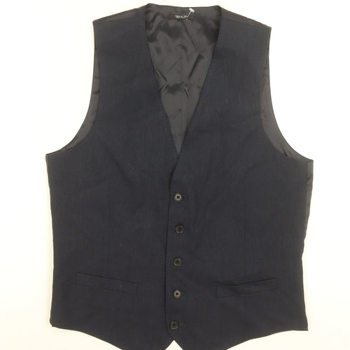 Marks and Spencer Autograph Men's Grey Waistcoat 38 Chest Linen Blend