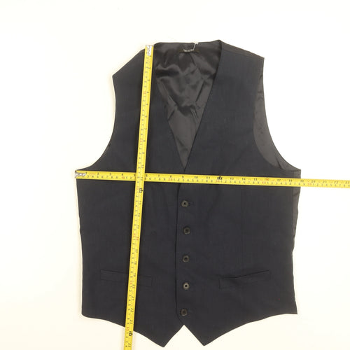 Marks and Spencer Autograph Men's Grey Waistcoat 38 Chest Linen Blend