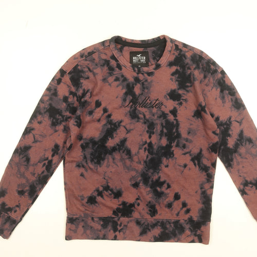 Hollister Men's Brown Tie-Dye Pullover Sweatshirt XS Regular Fit