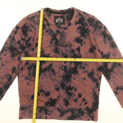 Hollister Men's Brown Tie-Dye Pullover Sweatshirt XS Regular Fit
