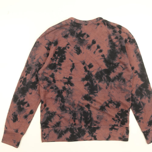 Hollister Men's Brown Tie-Dye Pullover Sweatshirt XS Regular Fit
