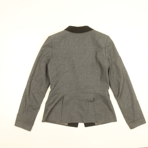 Warehouse Women Grey Single-Breasted Suit Jacket UK 12 Classic Fit