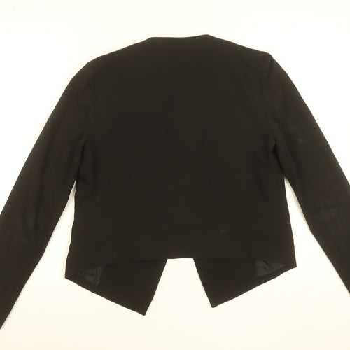 H&M Divided Women's Black Short Blazer Size 8 Regular Fit Lined