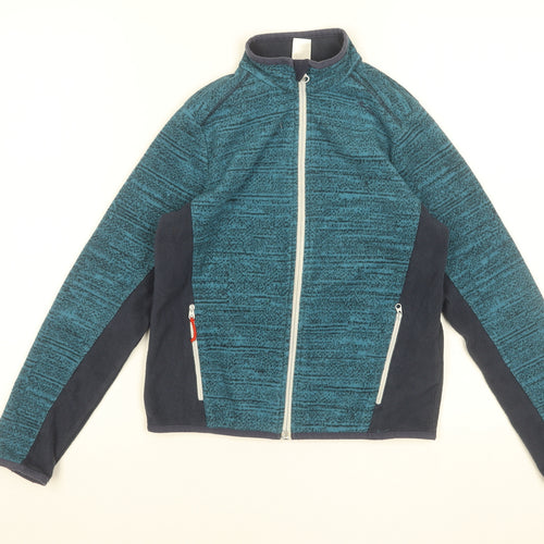 Decathlon Boys Blue Full Zip Fleece Jacket 12 Years Polyester Outdoor Wear