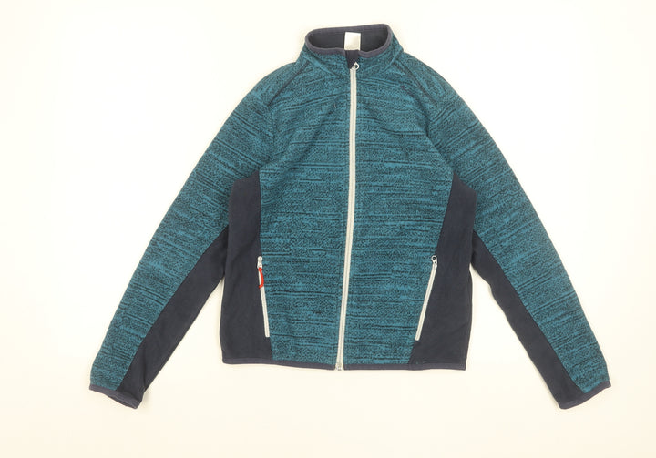 Decathlon Boys Blue Full Zip Fleece Jacket 12 Years Polyester Outdoor Wear