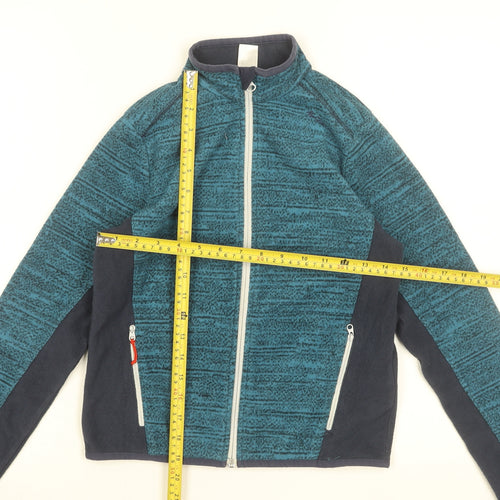 Decathlon Boys Blue Full Zip Fleece Jacket 12 Years Polyester Outdoor Wear