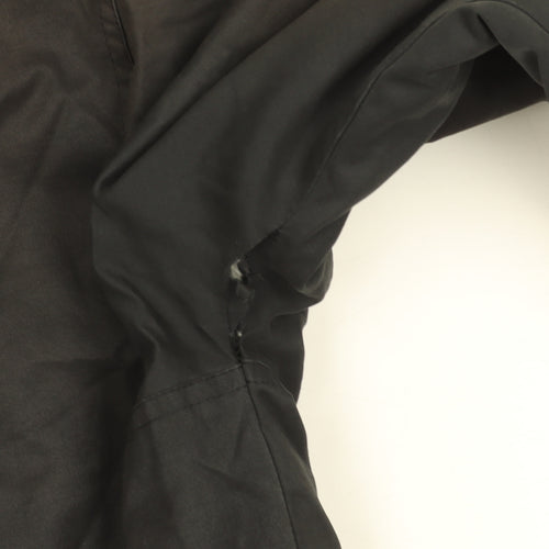 Jack Wills Men's Black Bomber Jacket Size S Cotton Blend Zip Up
