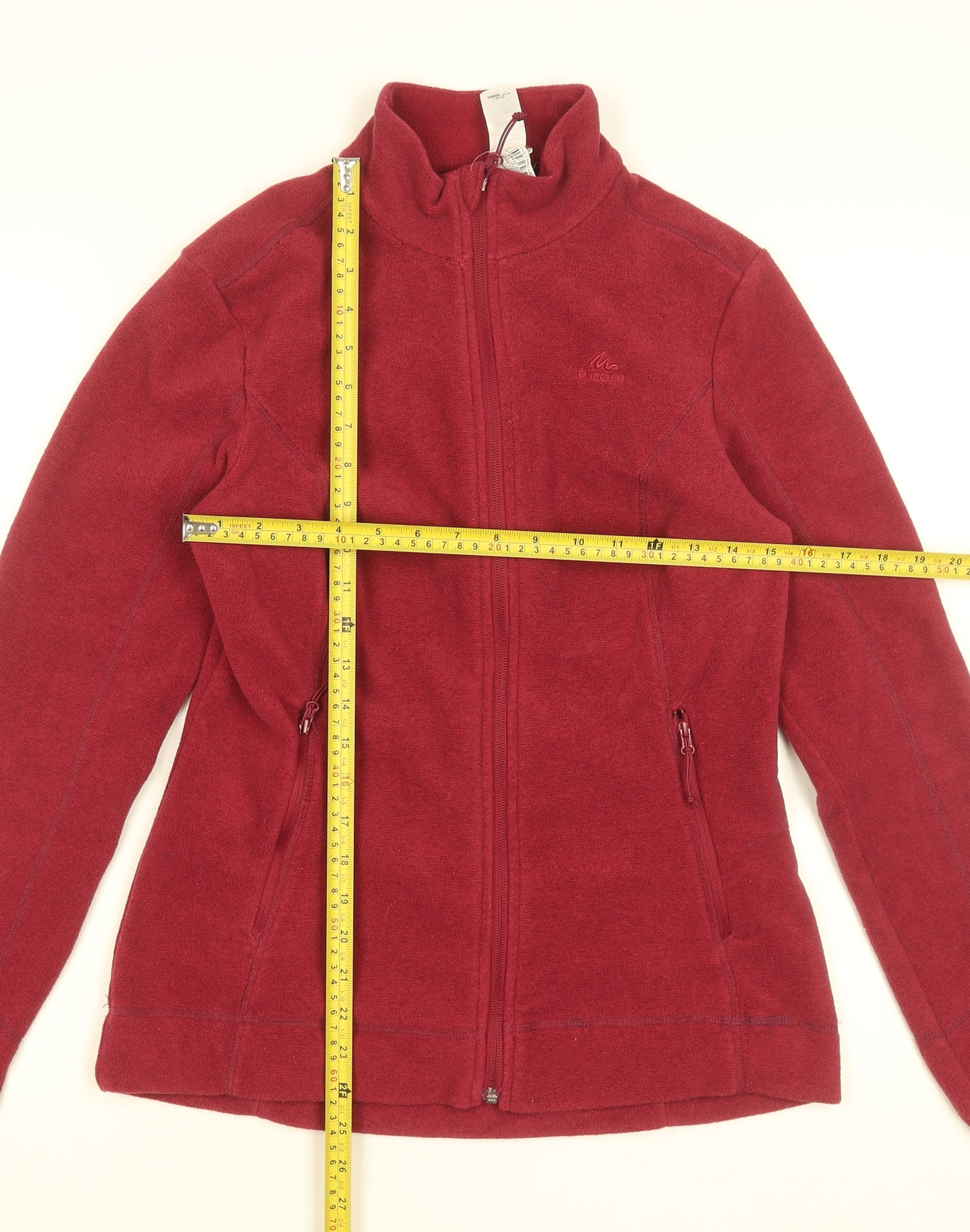 Decathlon Women’s Red Fleece Full Zip Jacket Size 12