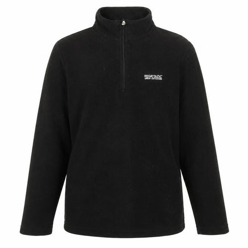Regatta Black Fleece 1/4 Zip Sweatshirt Women's UK 12 Outdoor Warm Top