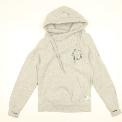 The Tired Mama Collection Womens Grey Pullover Hoodie Size M