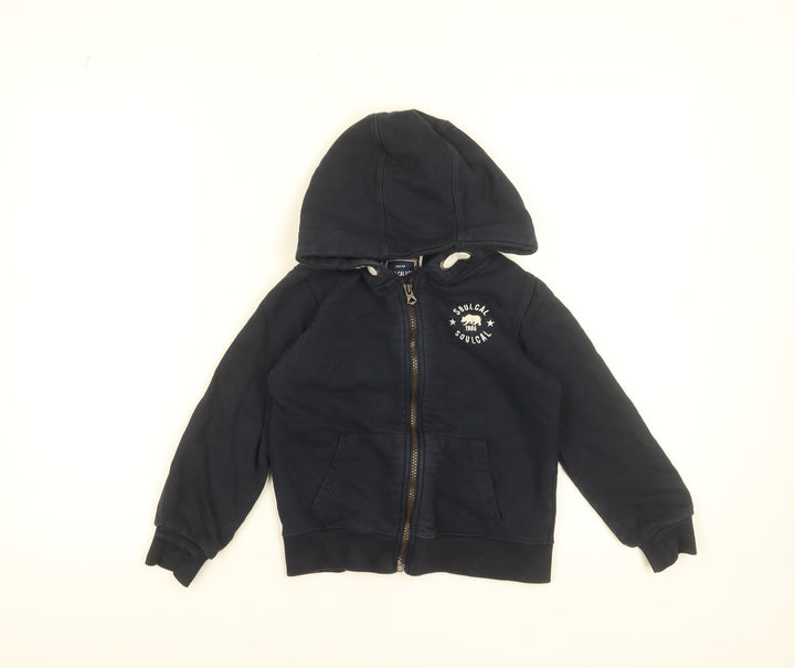 SoulCal Boys Blue Full Zip Fleece Hoodie 7-8 Years Hooded Sweatshirt
