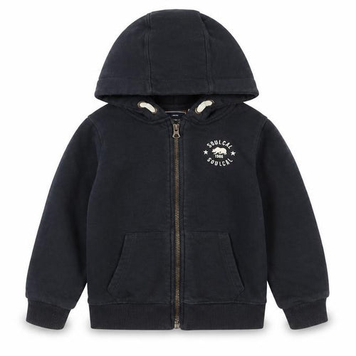 SoulCal Boys Blue Full Zip Fleece Hoodie 7-8 Years Hooded Sweatshirt