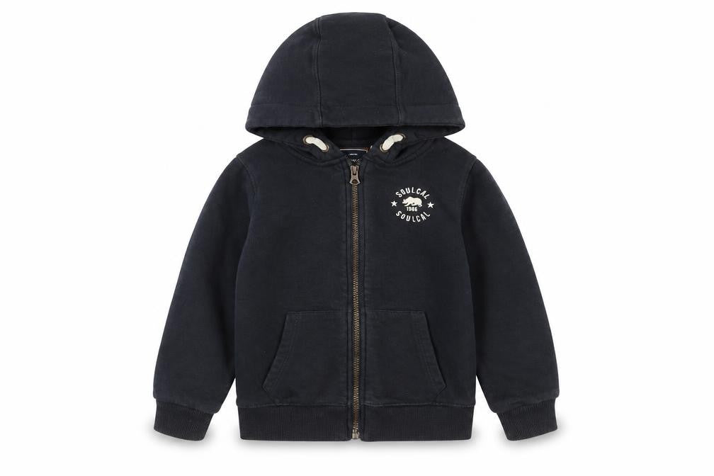 SoulCal Boys Blue Full Zip Fleece Hoodie 7-8 Years Hooded Sweatshirt