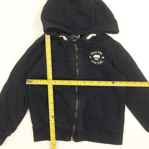 SoulCal Boys Blue Full Zip Fleece Hoodie 7-8 Years Hooded Sweatshirt