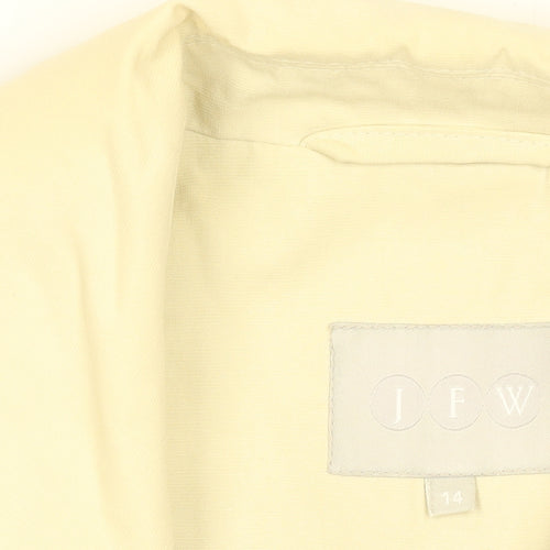 JFW Women’s Beige Belted Trench Coat Size 14 Classic Mid-Length