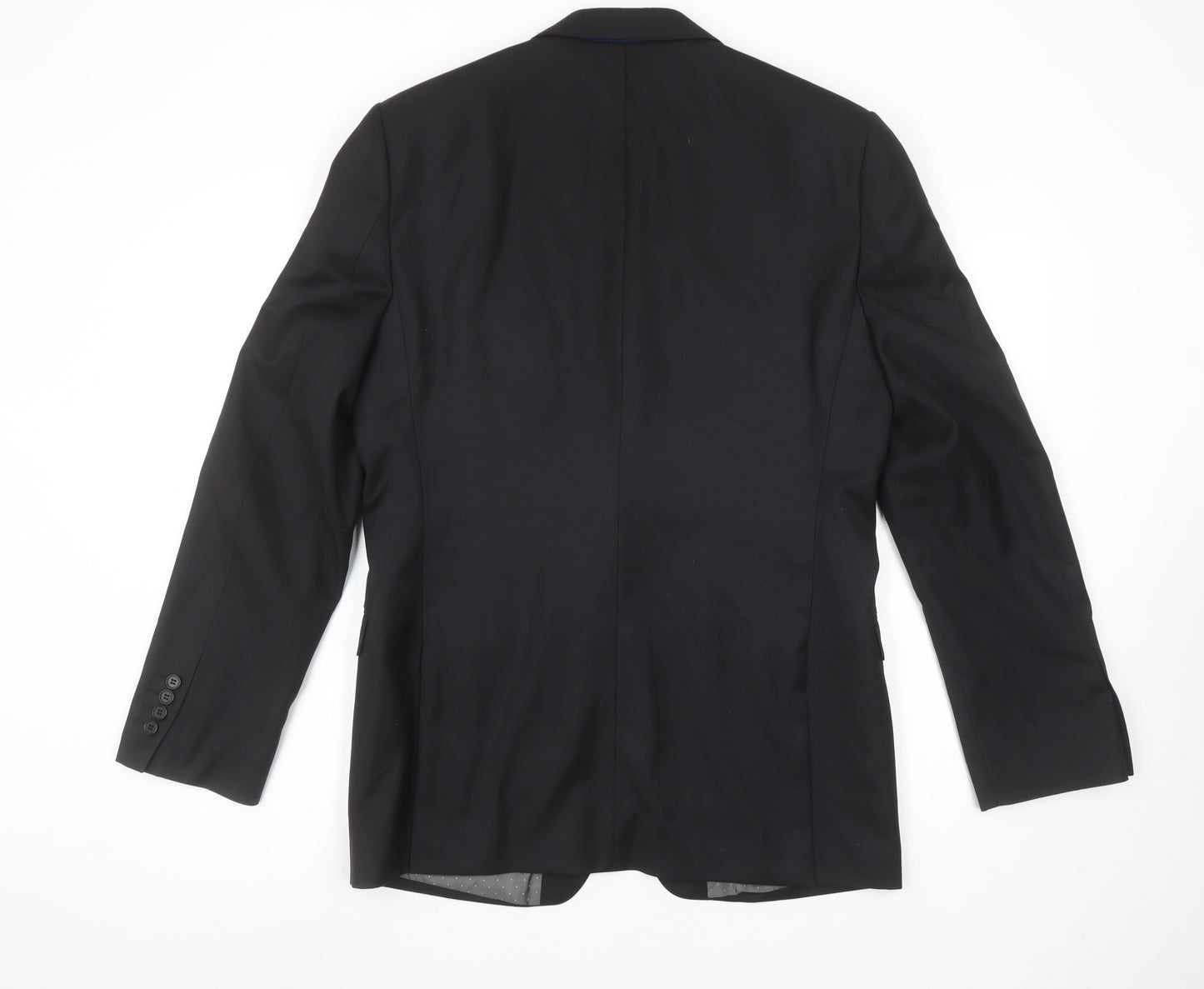 French Connection Men's Black Wool Blend 40L Single Breasted Blazer
