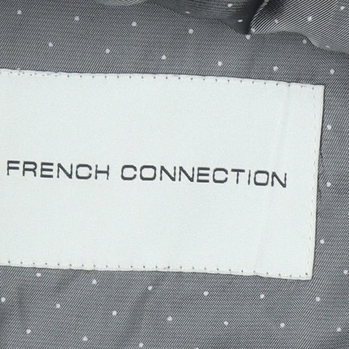 French Connection Men's Black Wool Blend 40L Single Breasted Blazer