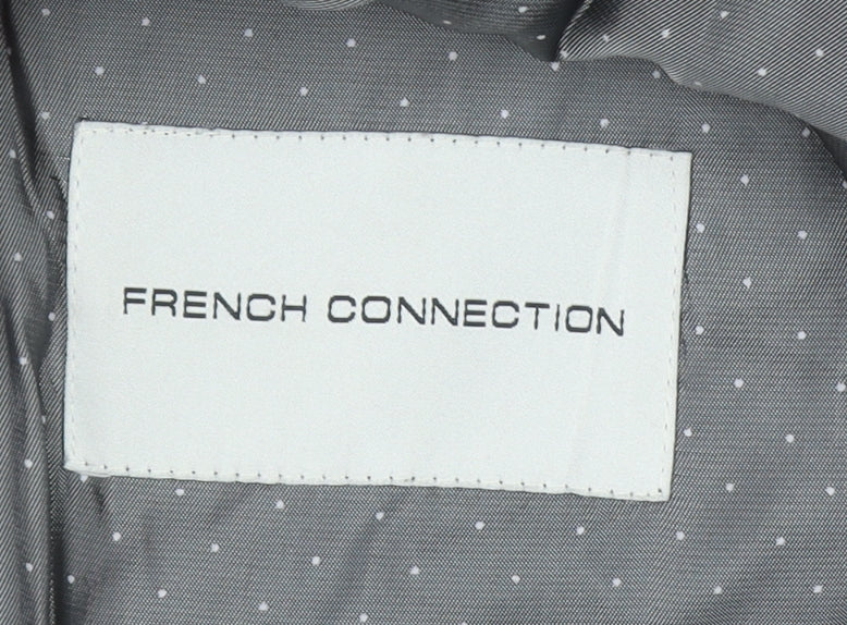 French Connection Men's Black Wool Blend 40L Single Breasted Blazer