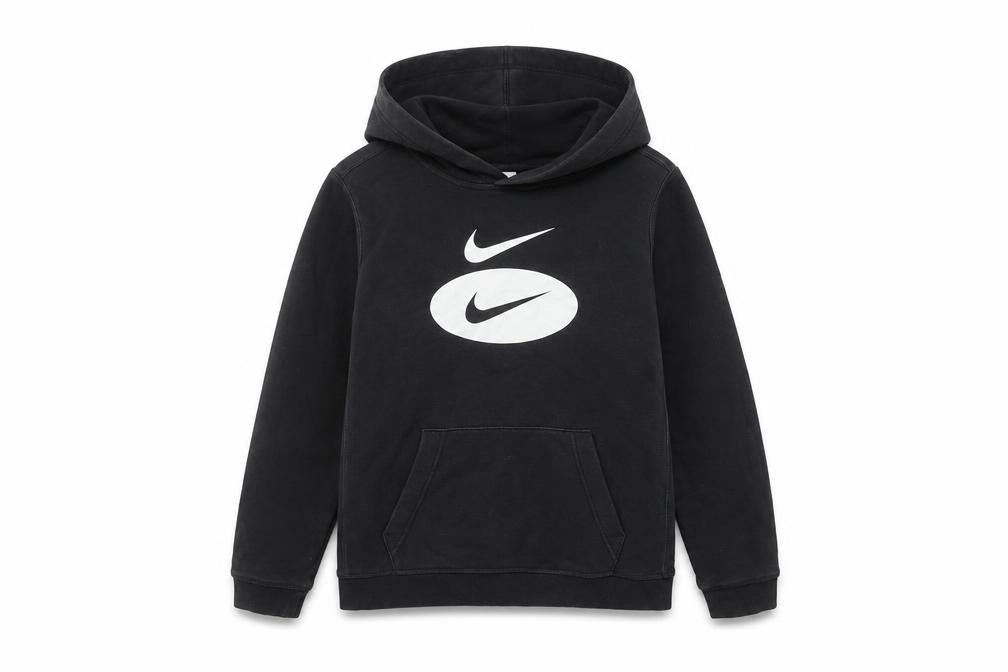 Nike Boys Black Pullover Hoodie XL 158-170cm Logo Graphic Print