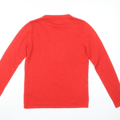 Myleene Klass Women Red Crew Neck Long Sleeve Pullover Jumper Size 10