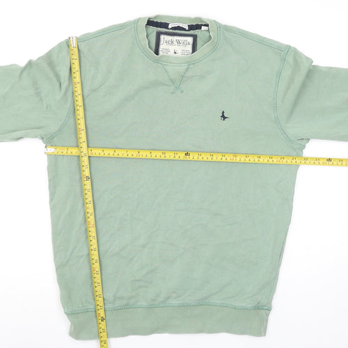 Jack Wills Mens Green XS Crew Neck Cotton Sweatshirt