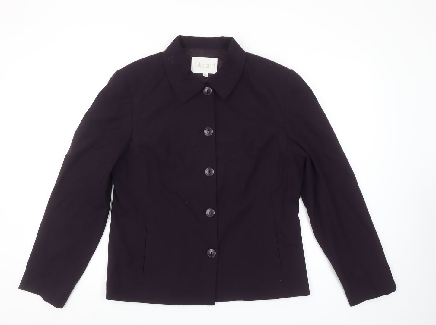 Lakeland Womens Purple Size 14 Tailored Single Breasted Suit Jacket