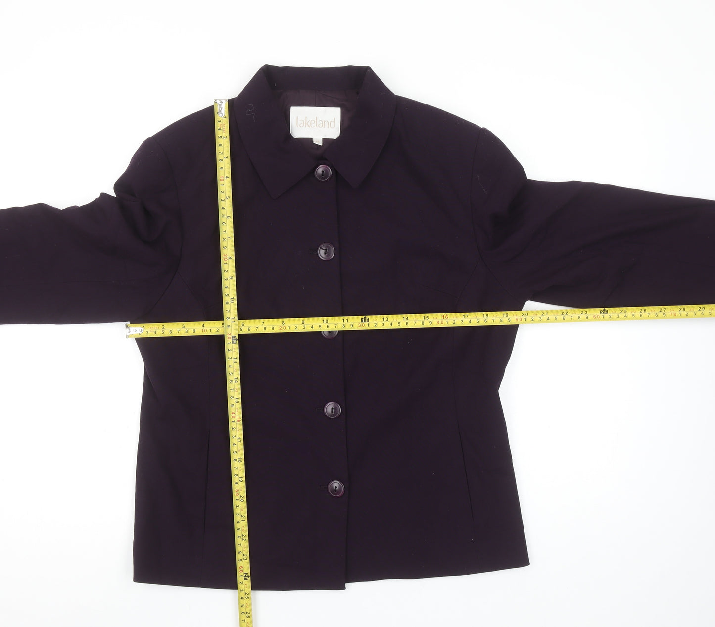 Lakeland Womens Purple Size 14 Tailored Single Breasted Suit Jacket