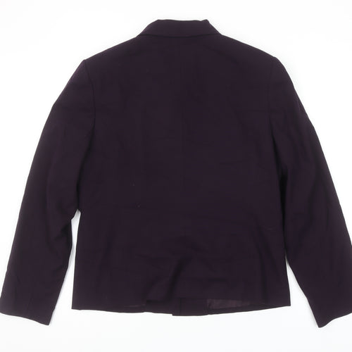 Lakeland Womens Purple Size 14 Tailored Single Breasted Suit Jacket