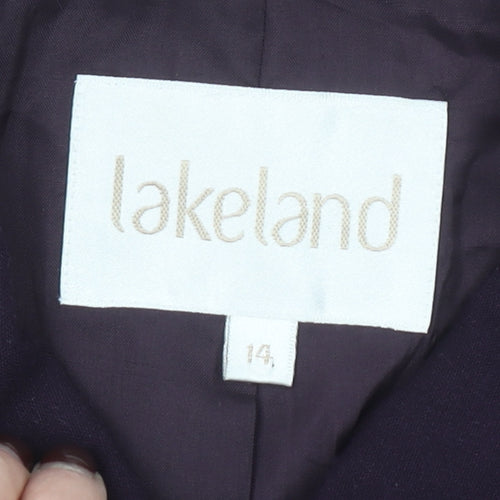 Lakeland Womens Purple Size 14 Tailored Single Breasted Suit Jacket