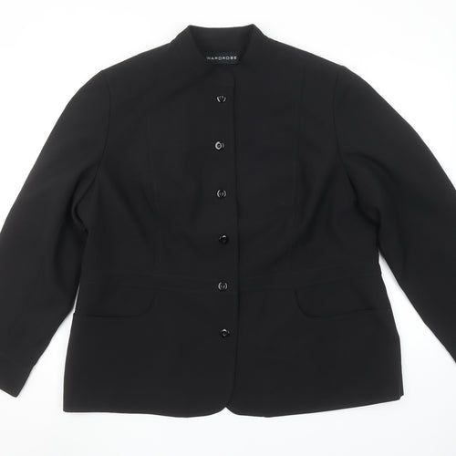 Wardrobe Women's Black Size 20 Tailored Shawl Collar Suit Jacket