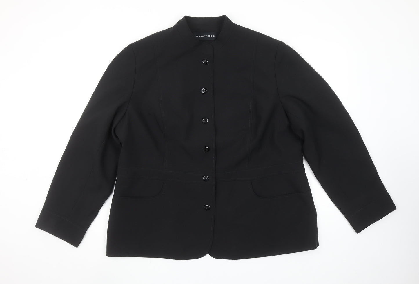 Wardrobe Women's Black Size 20 Tailored Shawl Collar Suit Jacket