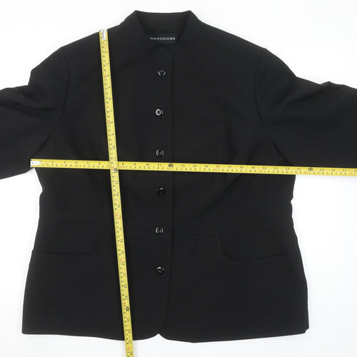 Wardrobe Women's Black Size 20 Tailored Shawl Collar Suit Jacket
