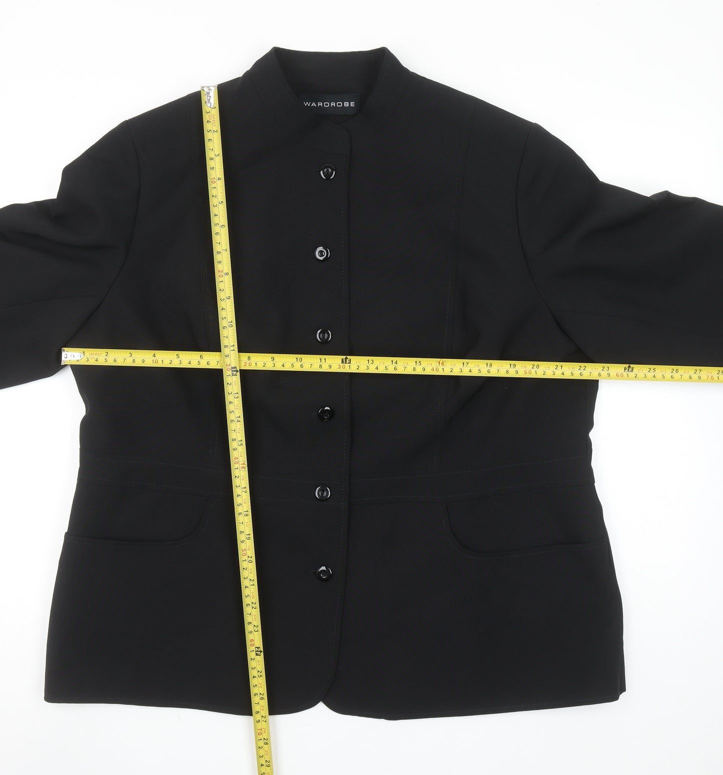 Wardrobe Women's Black Size 20 Tailored Shawl Collar Suit Jacket