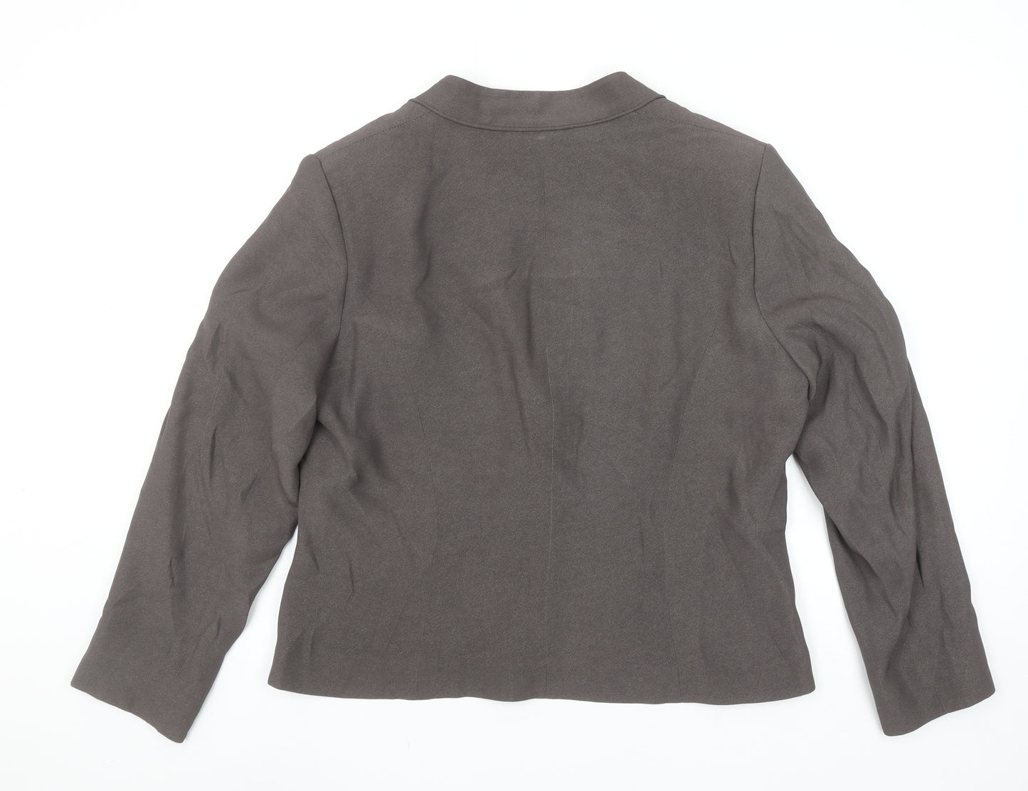 Minuet Petite Women's Brown Single-Breasted Blazer UK 16