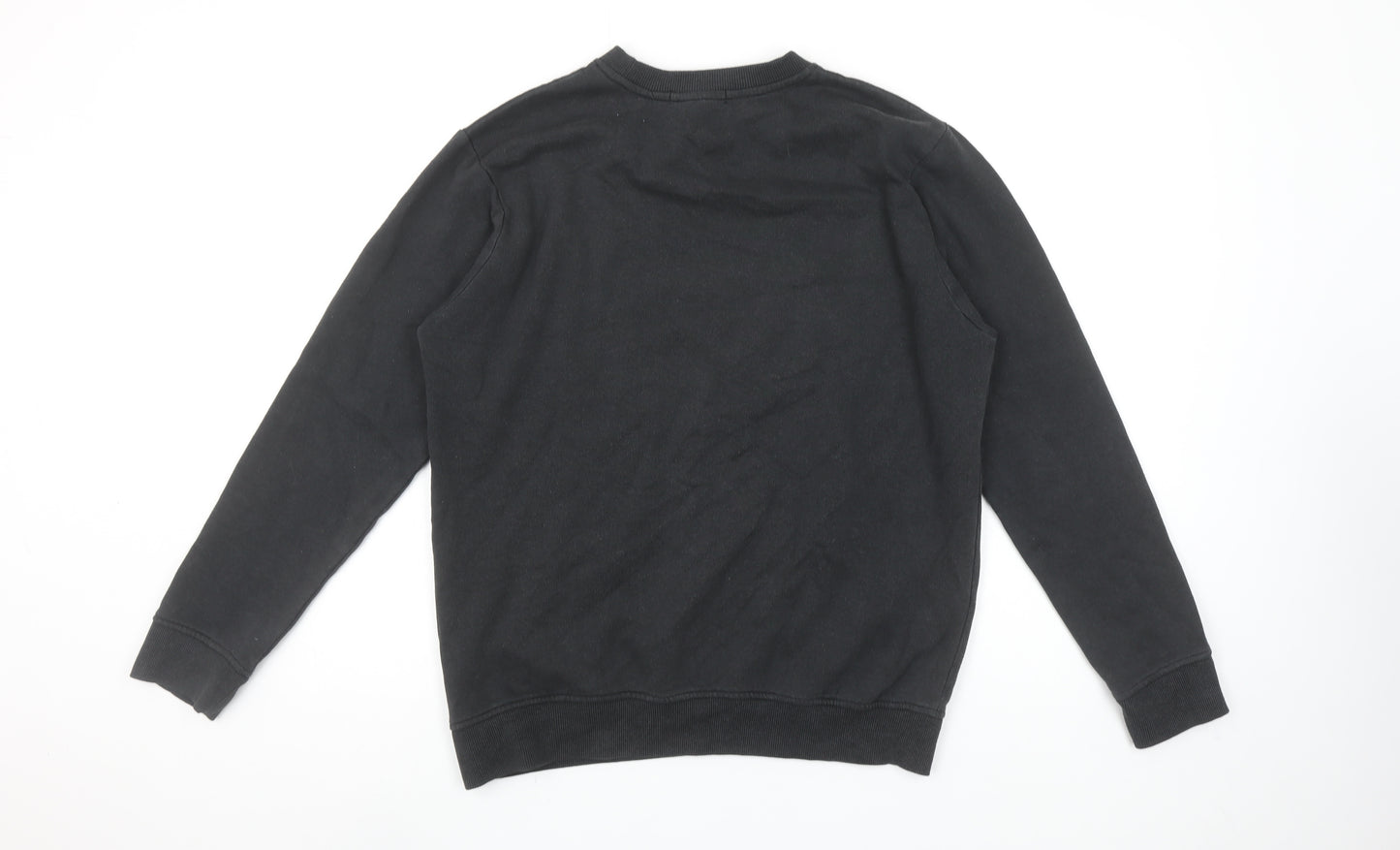 Mennace Men's Black Crew Neck Logo Sweatshirt Size S
