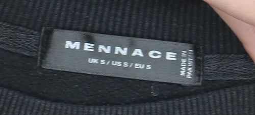Mennace Men's Black Crew Neck Logo Sweatshirt Size S