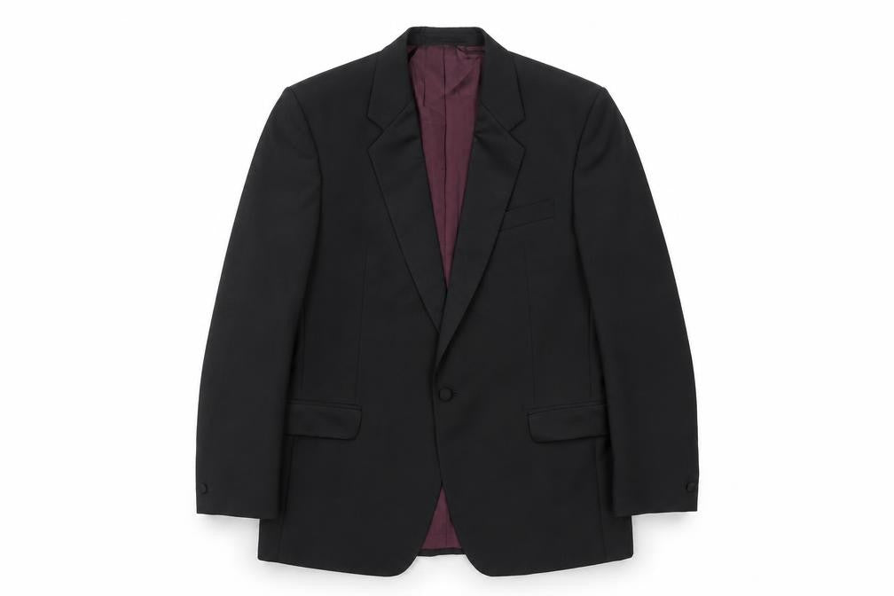 Executex Men's Black 42R Shawl Lapel Single-Breasted Suit Jacket