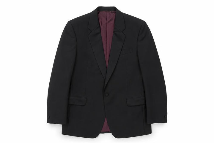 Executex Men's Black 42R Shawl Lapel Single-Breasted Suit Jacket