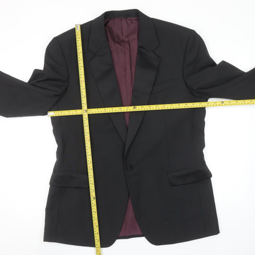 Executex Men's Black 42R Shawl Lapel Single-Breasted Suit Jacket